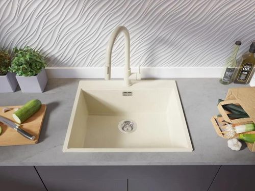 купить Мойка кухонная Primagran Oslo 60 Top Beige + accesorii 530x580 MONKB в Кишинёве 