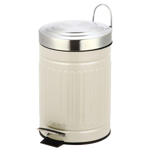 cumpără Coș de gunoi Bisk 07519 cu pedala 3L SKANDI bej - capac crom în Chișinău 