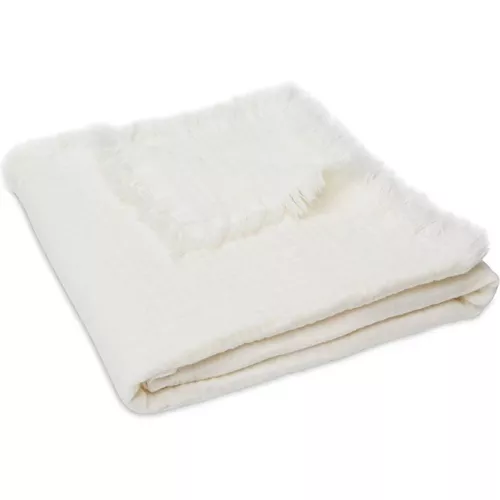 cumpără Set de perne si plapume Jollein 521-511-66041 Paturica Muslin Fringe Ivory, 75x100cm în Chișinău 
