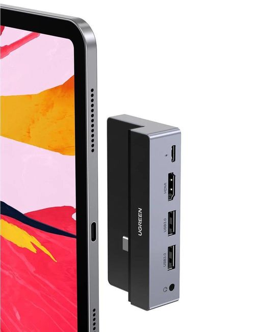 купить Переходник для IT Ugreen 70688 HUB 5 in 1 USB-C Multifunction Adapter for iPad Pro CM317, Silver в Кишинёве 