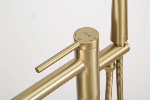 cumpără Baterie pentru cadă Gappo G3006-3 Satin Gold cada Freestanding în Chișinău 