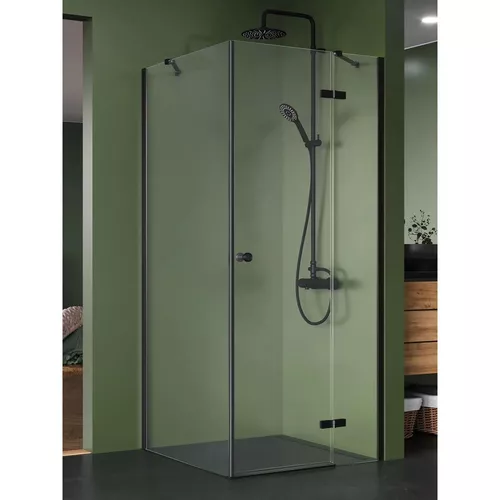 cumpără Cabină de duș New Trendy Kalibra Black Rectangular 120x80x195 K-4997 6mm Active Shield în Chișinău 