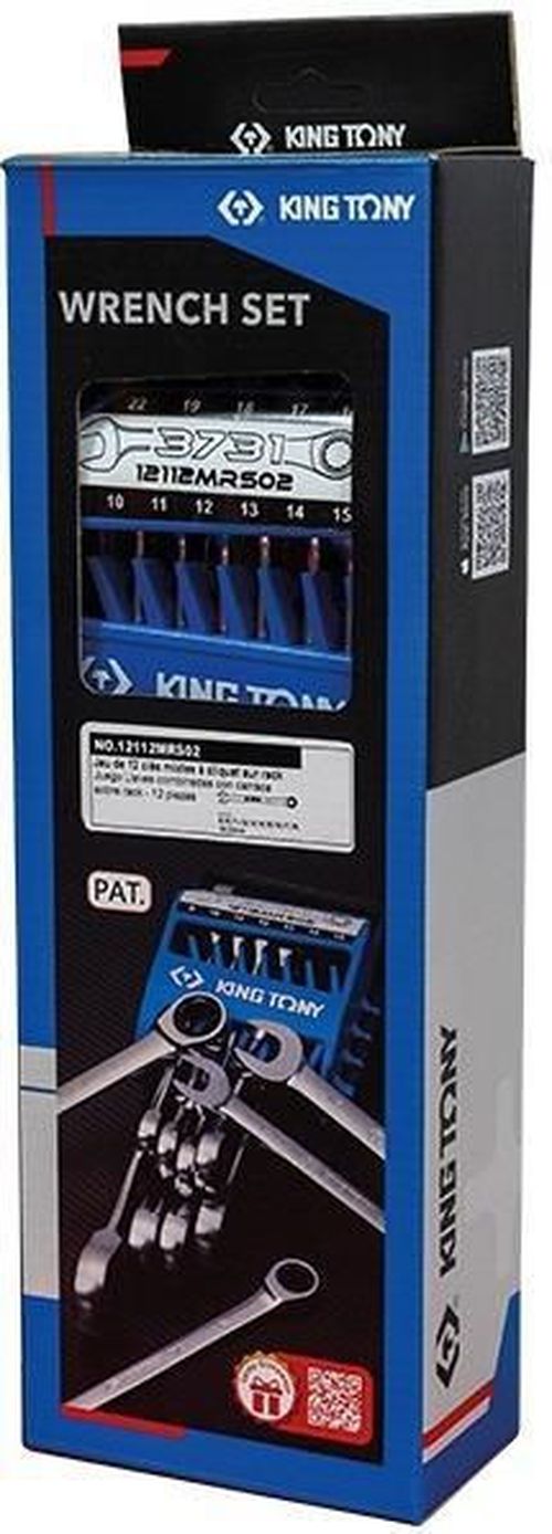 cumpără Cheie fixă King Tony 12112MRS02 ключи комбинированные с трещоткой 8-22мм. 12 пр. (в органайзере) în Chișinău 
