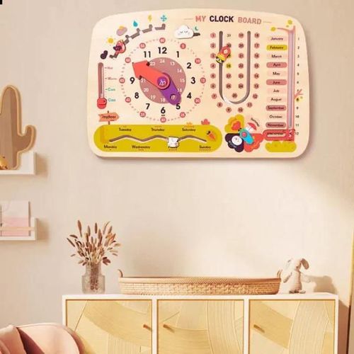 купить Головоломка Mideer MD4251 Busyboard 8 în 1 Calendar cu ceas в Кишинёве 