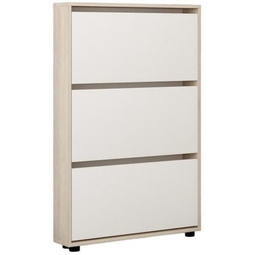 cumpără Raft pentru încălțăminte Mobildor-Lux Leo Slim 50x16x125H cm Sonoma/White în Chișinău 