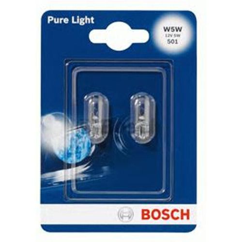 cumpără Lampă auto Bosch W5W Pure Light 12V 5W W2,1x9,5d Blister (2шт.) (1987301026) în Chișinău 