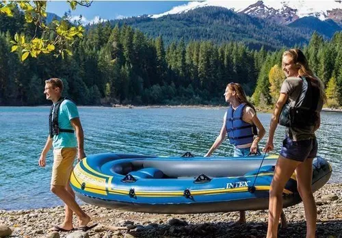купить Надувная лодка Intex Challenger 3 с веслами и насосом в Кишинёве 