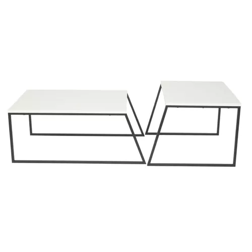 cumpără Măsuţă cafea Trendy Pal Orta Sehpa, Alb 88x45x55cm, set în Chișinău 