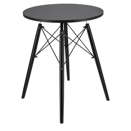 cumpără Mobilier pentru grădină Jumi CM-354166 Masa rotunda MDF, 60x60x74cm, stil scandinav, Negru/Negru în Chișinău 