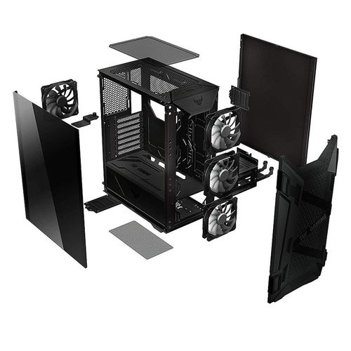 купить Case ATX Miditower ASUS TUF Gaming GT301 Black no PSU, 2x USB 3.1, Audio-out&Mic, Front: 3 x 120mm Addressable RGB DC Fans AURA Sync, Rear: 1 x 120mm DC Fan (carcasa/корпус) в Кишинёве 