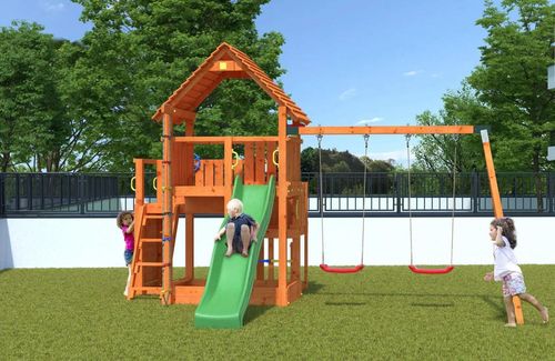 cumpără Teren de joacă Fungoo BIG LEADER MOVE RED teak painted în Chișinău 