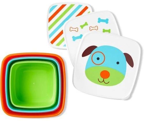 купить Посуда для кормления Skip Hop 9H776310 Set 3 cutii pentru pranz Zoo Catel в Кишинёве 