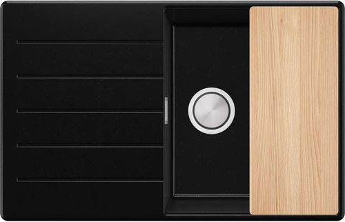 купить Мойка кухонная Primagran Copenhagen 780-50 Top Black metallic + accesorii 500x780 MKHKM в Кишинёве 