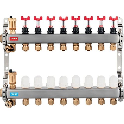 купить Запорная арматура Ferro Set Distribuitor SN-RZP08S 1" x 8 iesiri debitmetre в Кишинёве 