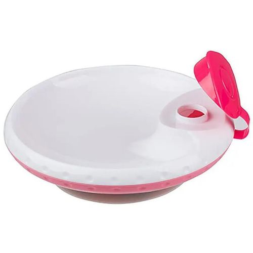 купить Посуда для кормления BabyOno 1070/02 Strachinuta-termo cu ventuza roz . в Кишинёве 