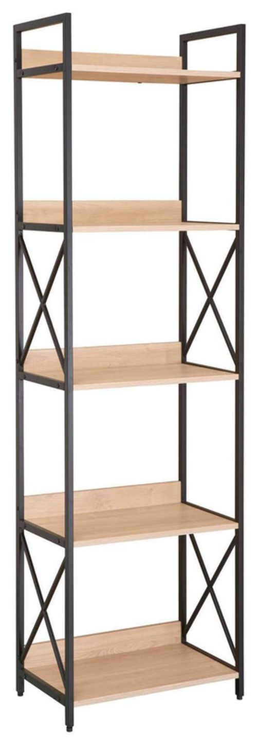 купить Офисный стеллаж Deco Karl 5 nivele 51x30x177H Oak/Black в Кишинёве 