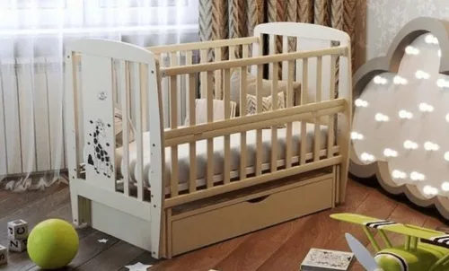 cumpără Pătuț Дубик-М Жираф + шухляда слон.кость în Chișinău 