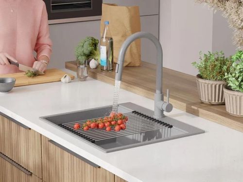 купить Мойка кухонная Primagran Oslo 60 Top Grey + accesorii 530x580 MONKS в Кишинёве 