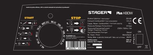cumpără Aerotermă Stager PLUS-K80W дизельная 20квт 400м³/ч în Chișinău 