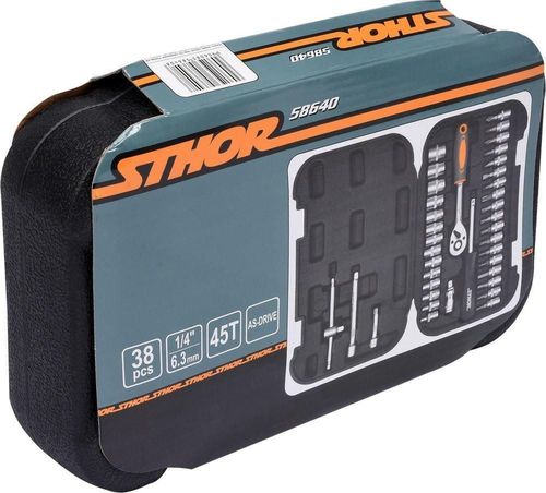 купить Набор ручных инструментов Sthor 58640 Набор гаечных ключей 1/4" (38 предметов) в Кишинёве 