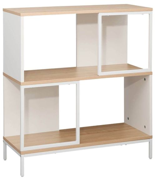 купить Офисный стеллаж Deco Loreto 3 nivele (70x30x79.5H) Oak/Black в Кишинёве 