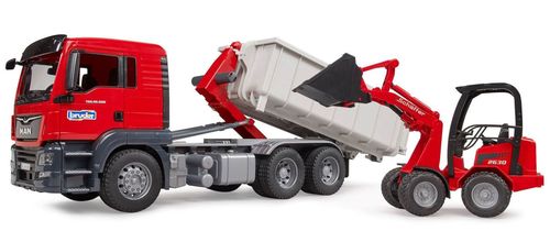 купить Машина Bruder 3767 MAN TGS cu container si incarcator Schäffer, 53995 в Кишинёве 