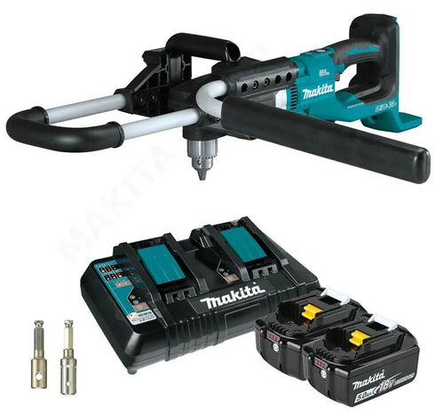 купить Бур Makita DDG460T2X7 Foreza de pamant 2x18V (2x5Ah+DC18RD)+burghiu 150x800mm в Кишинёве 