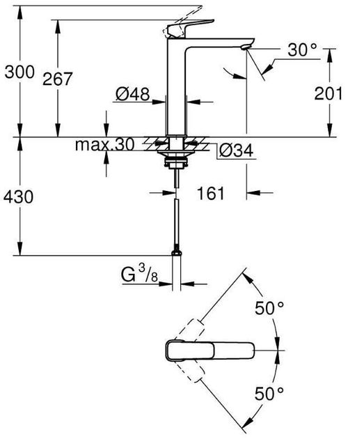 купить Смеситель для умывальника Grohe Cubeo Lavoar XL 1017290000 в Кишинёве 