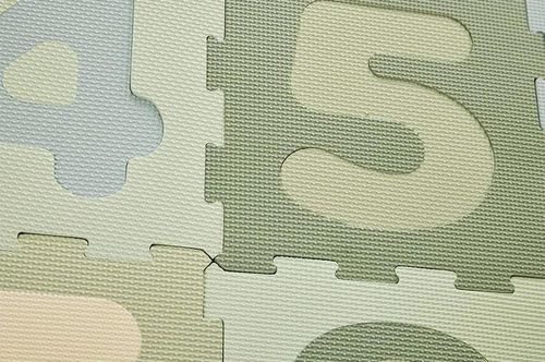 купить Коврик игровой Premaman PJQFOP-CCC-UNQ Covoras-puzzle cu cifre Verde, 10 piese в Кишинёве 