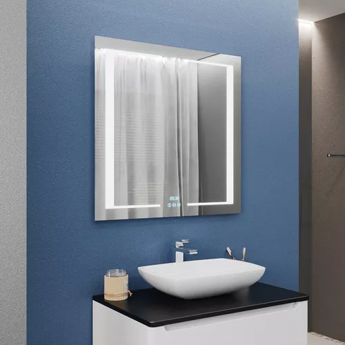 cumpără Oglindă baie Bayro Sirius 800x800 LED 3C touch c подогревом, часами и термометром în Chișinău 