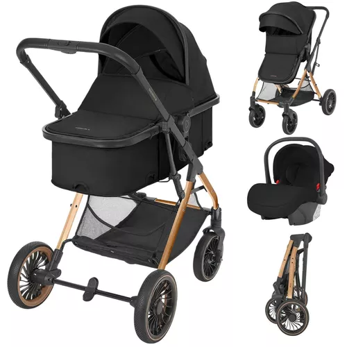 cumpără Сărucior pentru copii Kikka Boo One Black, transformabil 3in1 (3800171213820) în Chișinău 