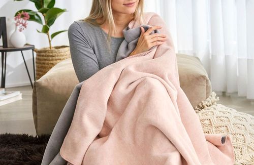 cumpără Textile de casă Ibena 2340/581 Uni Decke Double Face Dublin Pink/grey în Chișinău 