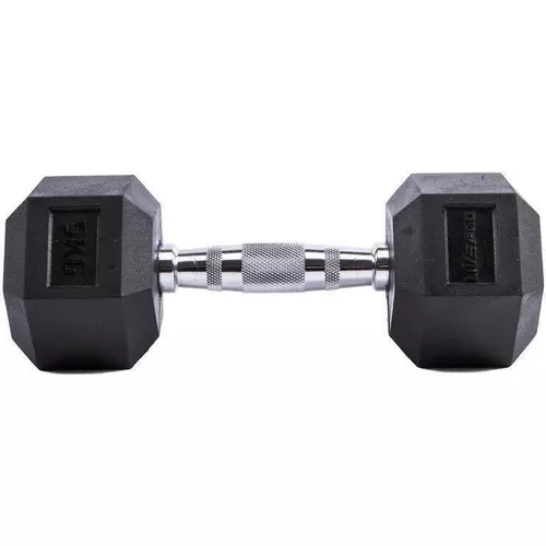 cumpără Ganteră LivePro 49879 Gantera Hex Rubber Dumbbell 2x12.5kg, LP8005/12.5/Bk în Chișinău 
