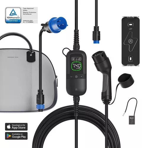 cumpără Stație de încărcare Rheidon Tech PC200-Pro-7K4 Încărcător portabil p/u mașini electrice Type 2, 7.2 kW, 32A, 230V (Monofazat) în Chișinău 