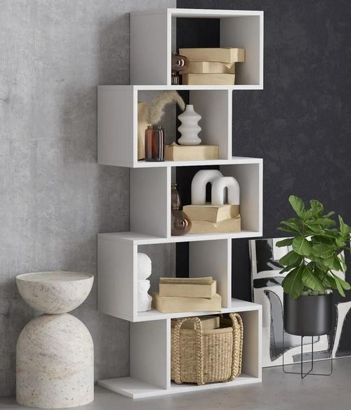 cumpără Raft de birou Trendy Meric, Alb 60x150x30cm, raft de carti în Chișinău 