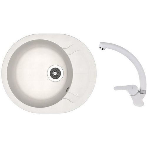 купить Мойка кухонная со смесителем Dr.Gans Berta 580 + SanDonna F 1069 alb в Кишинёве 