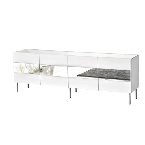 cumpără Comodă TV Trendy Leon, Alb, Argintiu în Chișinău 