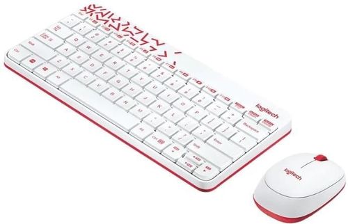 купить Клавиатура + Мышь Logitech MK240 Nano White/Red в Кишинёве 