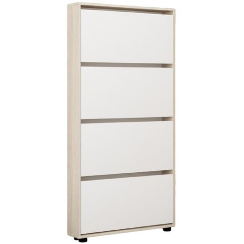 купить Полка для обуви Mobildor-Lux Leo Slim 80x16x164H cm Sonoma/White в Кишинёве 