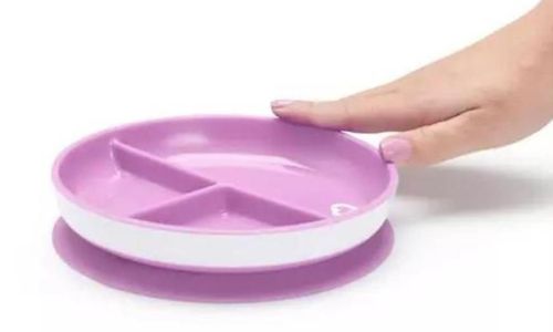 cumpără Seturi pentru hrănire bebelușilor Munchkin MUN0070 Set din 2 farfurii sectionale pe ventuza Pink/Purple în Chișinău 