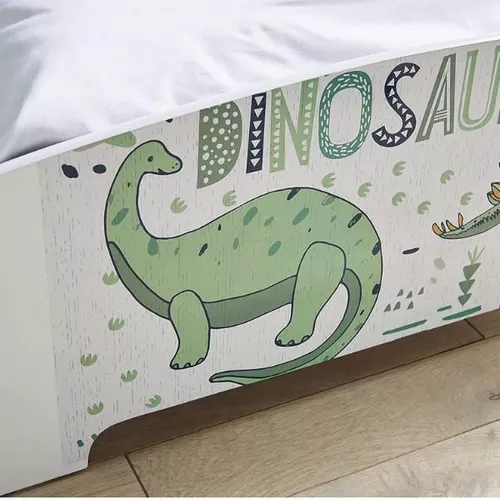 купить Кровать детская U-Grow UMPJ05-DN Pat Junior cu protecții laterale Dinozauri в Кишинёве 