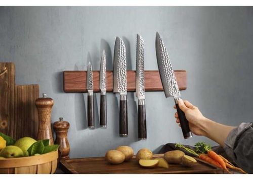 купить Аксессуар для кухни Takumi Suport magnetic pt cutite Magnetic Knife Rack Walnut Wood 40cm в Кишинёве 