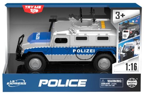 купить Машина Wenyi WY860B 1:16 Jeep de poliție cu inerție (lumini/sunete/uși mobile) в Кишинёве 