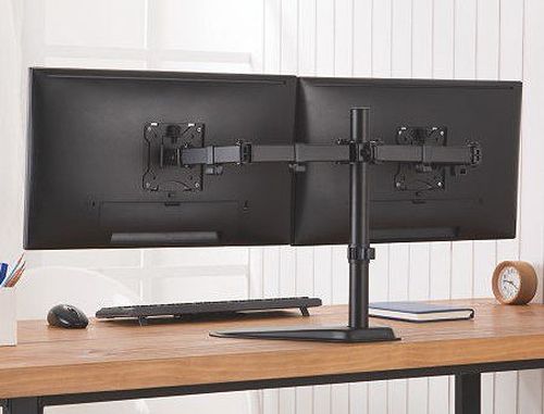 купить Brateck LDT42-T024 Dual Monitors Steel Articulating Monitor Stand, for 2 monitors, Stand-on, 17"-32", +45 в Кишинёве 