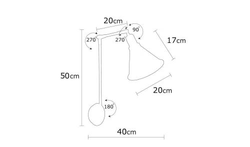 cumpără Candelabru de perete Trendy Berceste-N-683, 20x56x20cm în Chișinău 