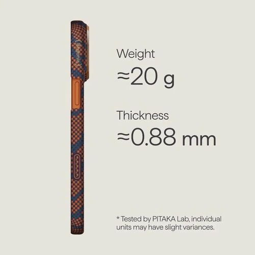 купить Чехол для смартфона Pitaka iPhone 17 Pro Breath of Veins Edge (Burning Orange-01) (BV1701P) в Кишинёве 