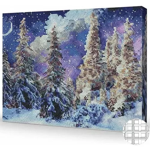 купить Картина по номерам Art Gallery QB204081 Mozaic cu diamante patrate 40x50cm Brazi inzapeziti si cer instelat в Кишинёве 