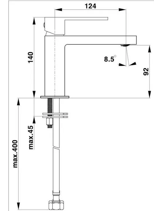 купить Смеситель для умывальника HERZ SQ q10 lavoar UH00057 в Кишинёве 