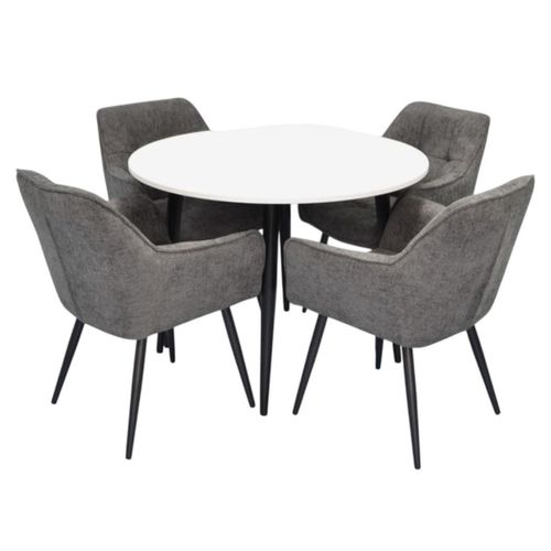 cumpără Set masă și scaune Evelin di Costacurta стол DT-402-3B + 4 стула YTC-090B Dark grey în Chișinău 