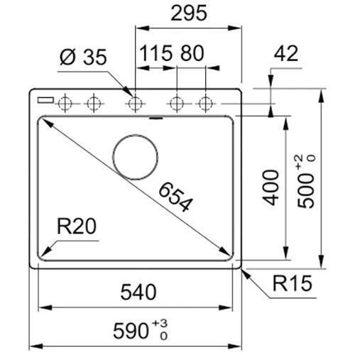 купить Мойка кухонная Franke 114.0660.138 Fragranite MRG 610-54 Negru в Кишинёве 